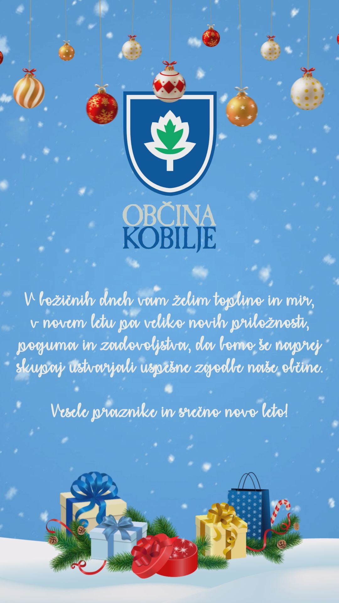 Voščilnica Občina Kobilje 2026